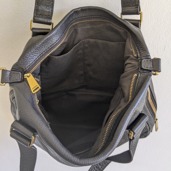 FOSSIL Black Preston Leather Shopper Bag - Picture 8 of 10